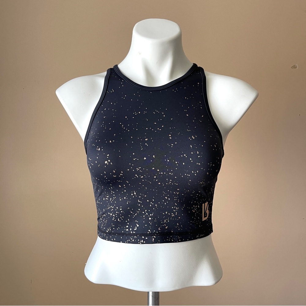 BUFFBUNNY | Aurora Black Rosé Athletic Crop Top Sz S - Picture 2 of 7